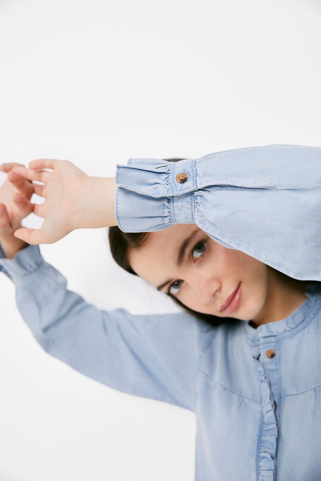 Blusa em Tencel Denim - Azul Médio