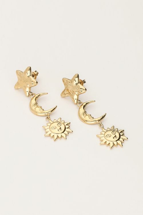 Starry oorhangers met ster & zon