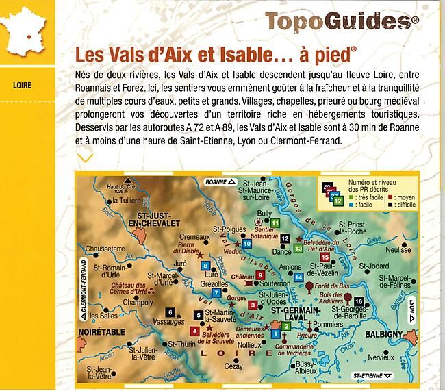 FFRP - P424 LES VALS AIX ET ISABLE A PIED FFRP
