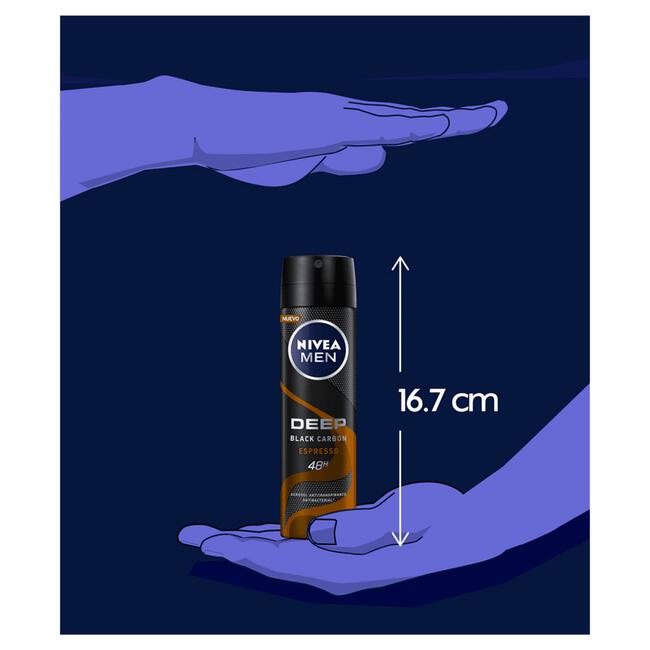 NIVEA MEN DEEP Black Carbon Espresso Deodorant Spray 150 ML