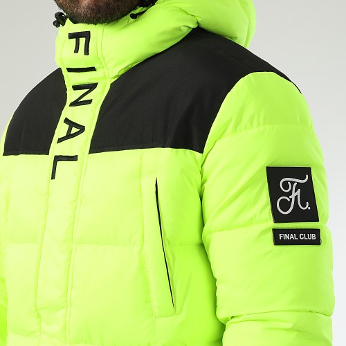 Doudoune Capuche Dark Interstellar 0023 Jaune Fluo