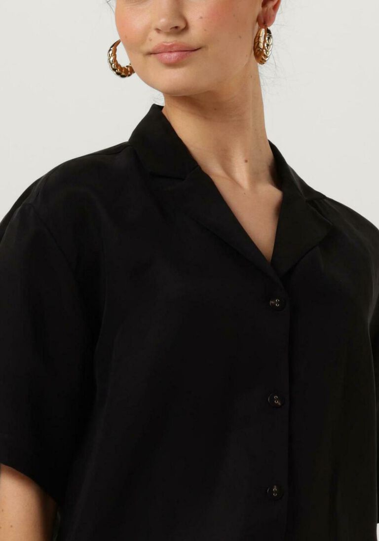 SCOTCH & SODA zwarte scotch & soda blouse camp shirt