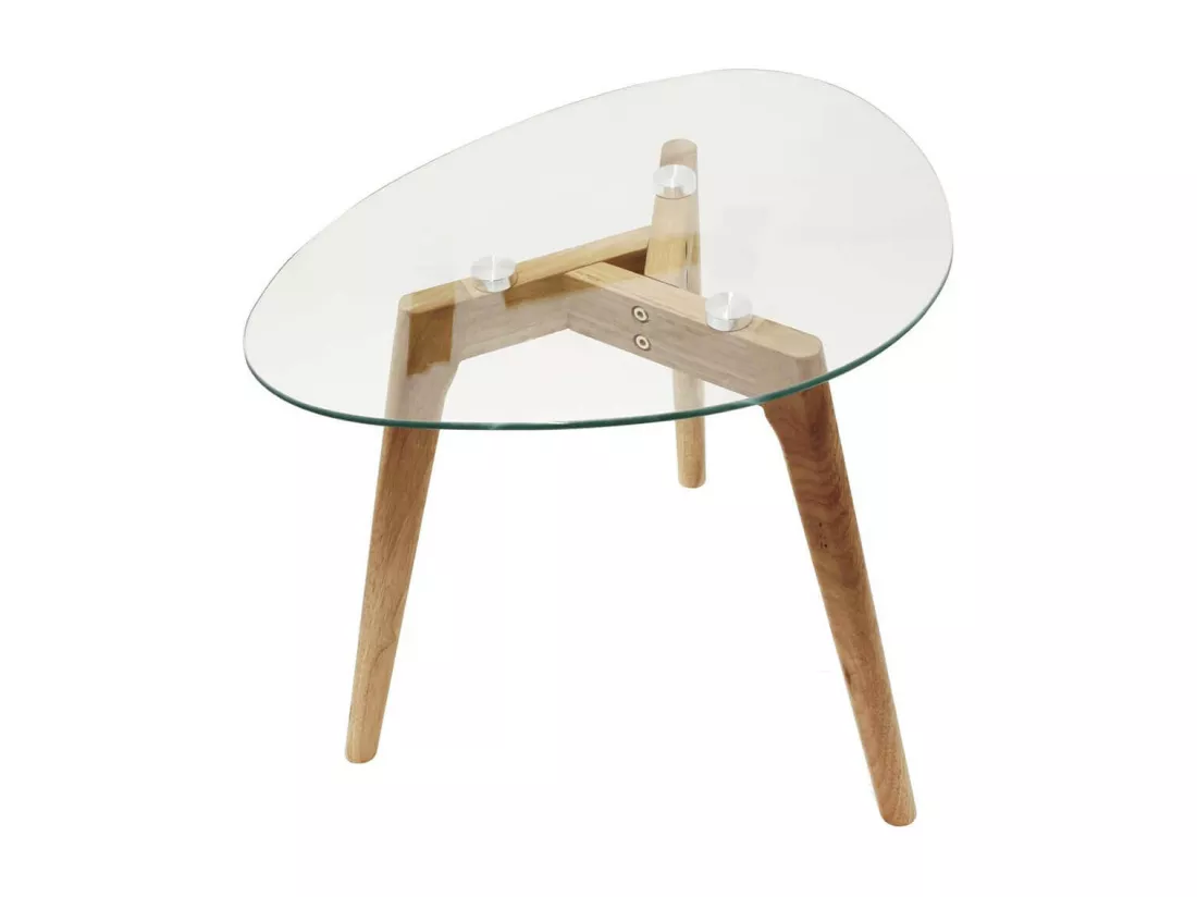 ROCH - Lot de 2 Tables Basses Gigognes Verre Trempé