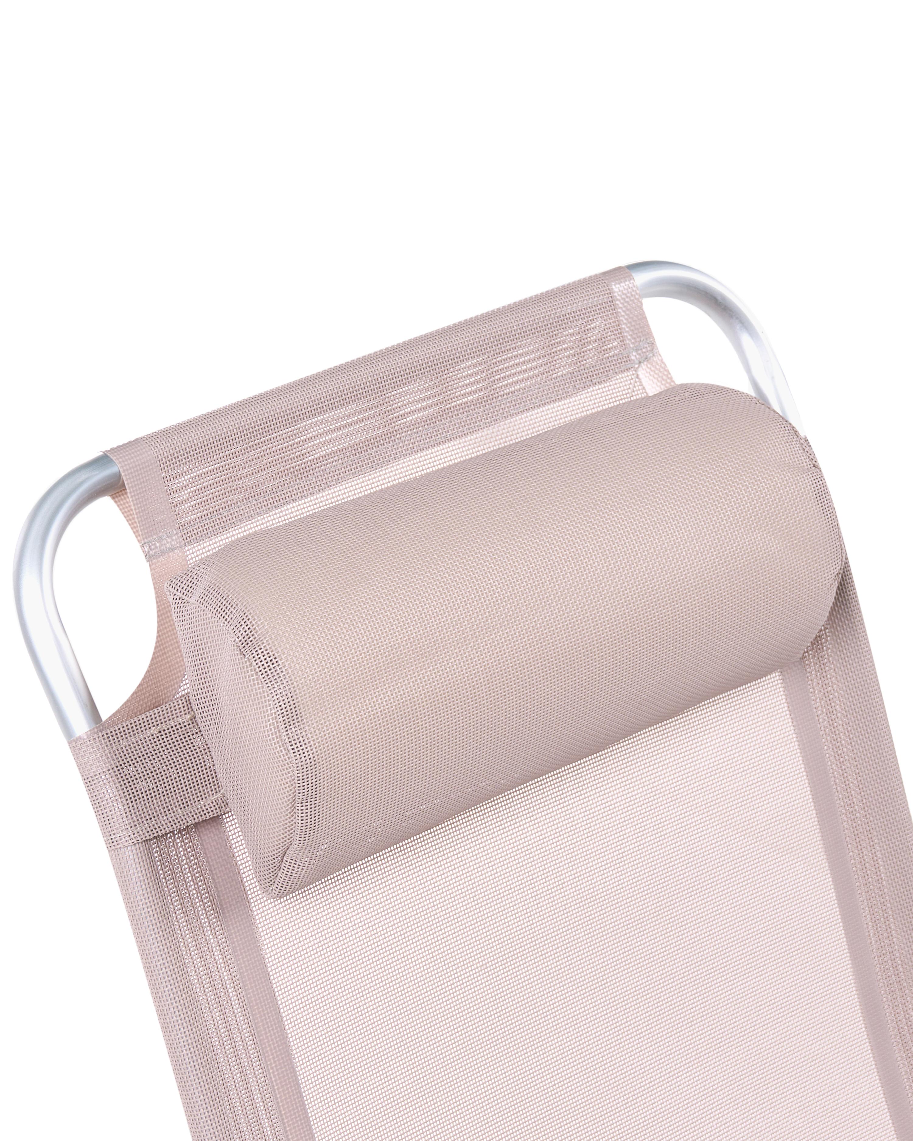 Set van 2 tuinstoelen ASINE inklapbaar Metaal Beige