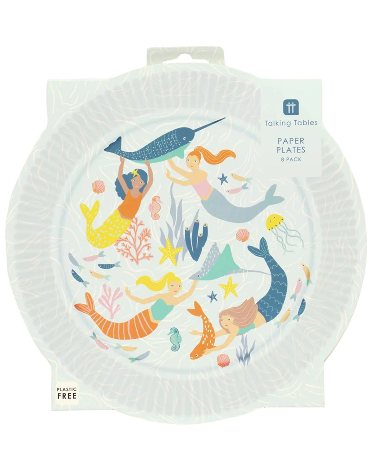 Pappteller MAKE WAVES (23cm) 8er-Set in bunt