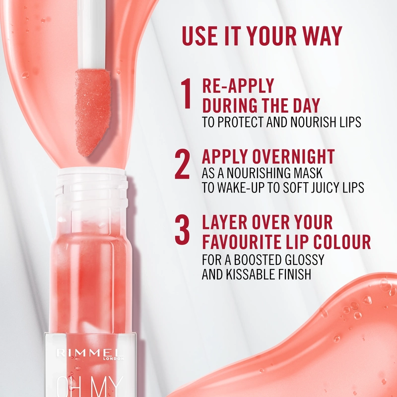 RIMMEL Oh My Gloss Lip Oil - 004 Vivid Red