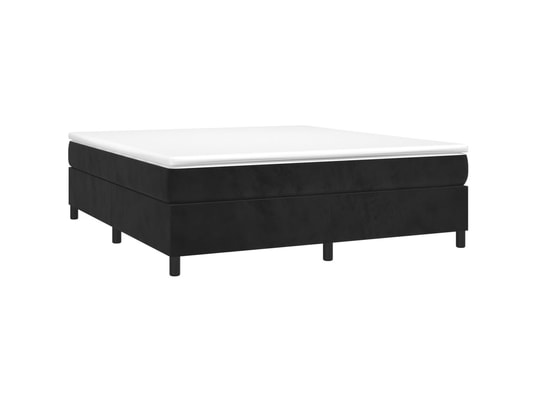 VIDAXL - Sommier 180 x 200 Sommier à ressorts de lit noir 180x200 cm velours