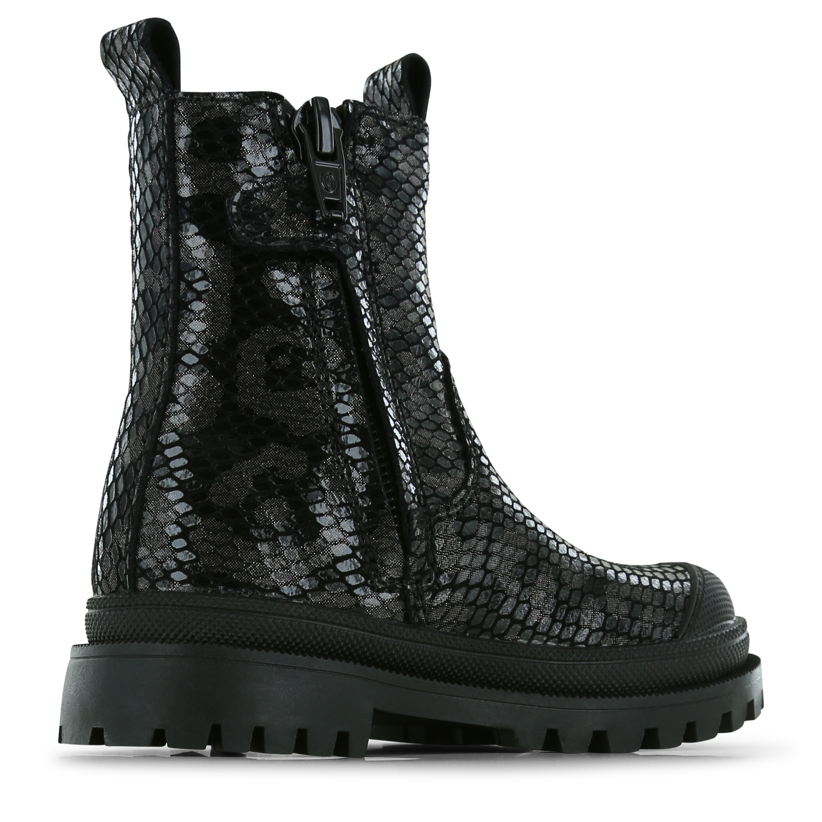Shoesme metallic-zwarte chelseaboot Leer, Metallic | Sale