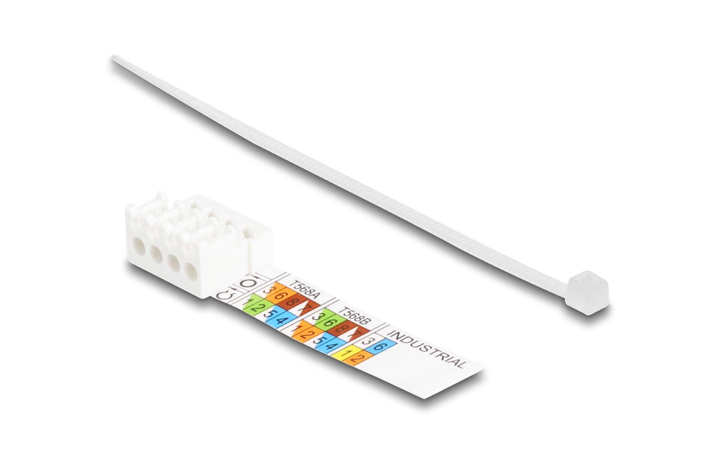 Stecker RJ45 Cat.6A Feldkonfektionierbar 1 Stück, SilberDelock RJ45 Stecker feldkonfektionierbar Cat.6A mit Push und Pull Lasche werkzeugfrei