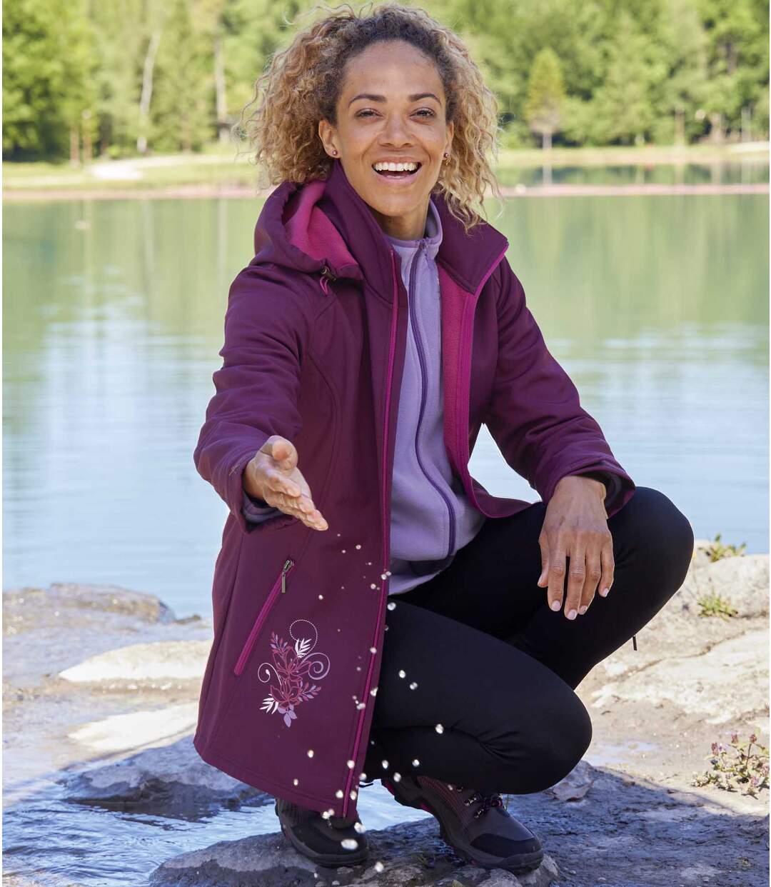 Veste Softshell à Capuche Doublée Polaire