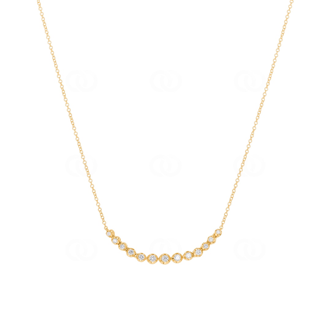0.25 Karat Diamantencollier 750/18 K Gelbgold