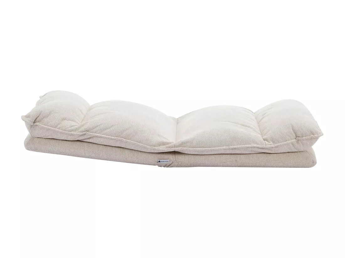 Fauteuil paresseux convertible réglable en tissu chiné beige MURTERA