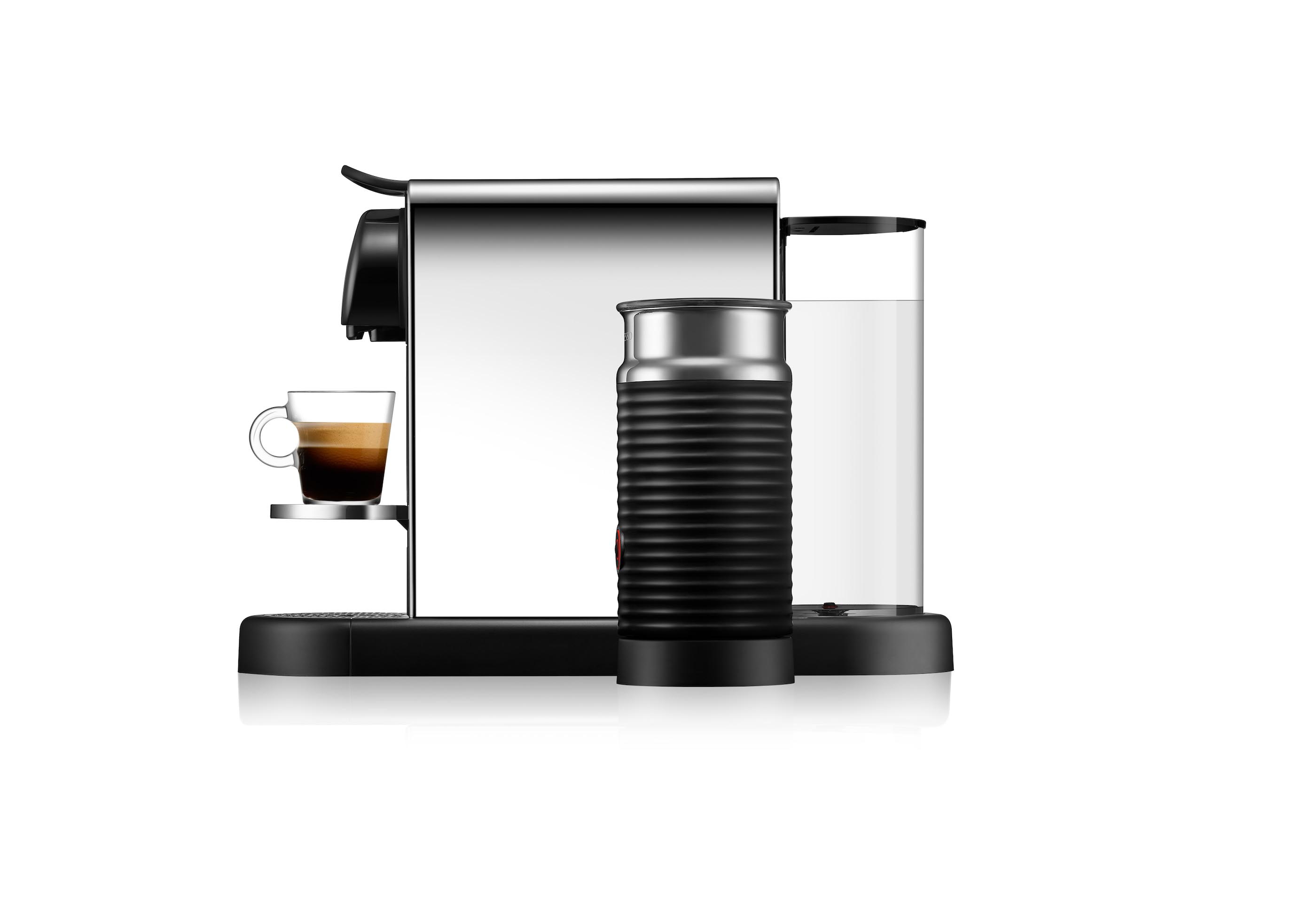 Cafeteira Citiz Platinum C em aço inoxidável para leite