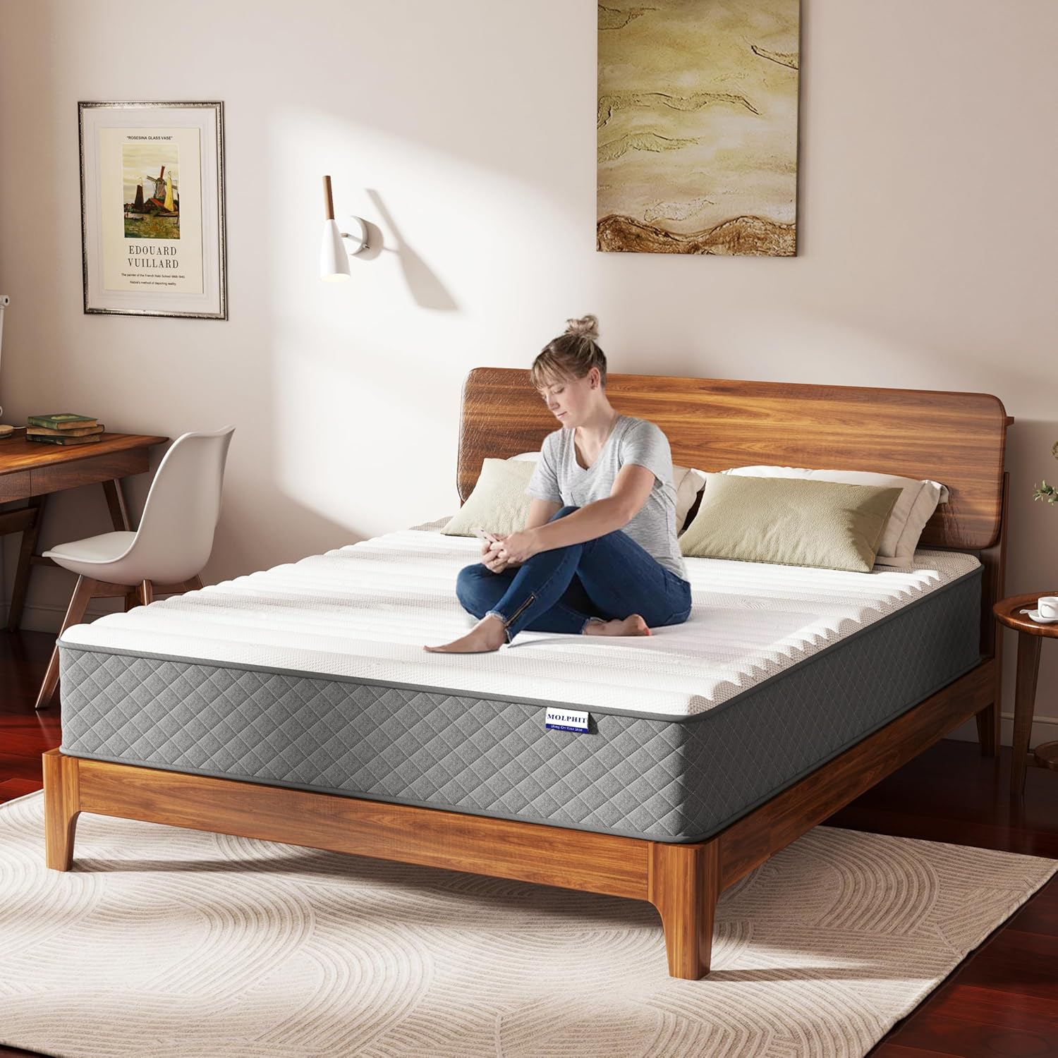 Matratze 140x200, Höhe 25cm mit Oeko-TEX Zertifiziert, Härtegrad H3 und H4, 7 Zonen Taschenfederkernmatratze mit Komfortschaum, Gewebe mit weicher, Langlebig & Hautfreundlich, 140x200x25cm