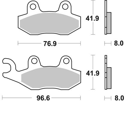 Plaquettes de freins SBS 611HS Sinter métal fritté avant