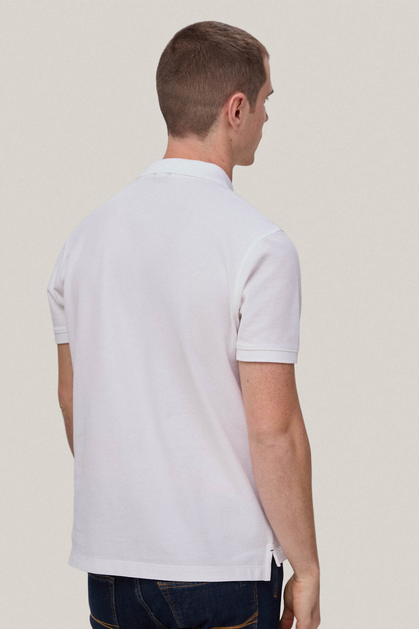 Camisa polo com logotipo - Branca