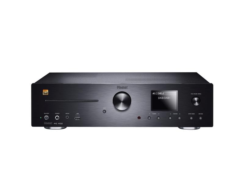 Magnat Stereo-Receiver MC 400 Schwarz High-End Stereo Netzwerk/CD/DAB -Receiver mit 200 Watt Maximal-Ausgangsleistung in Hi-Res Qualität