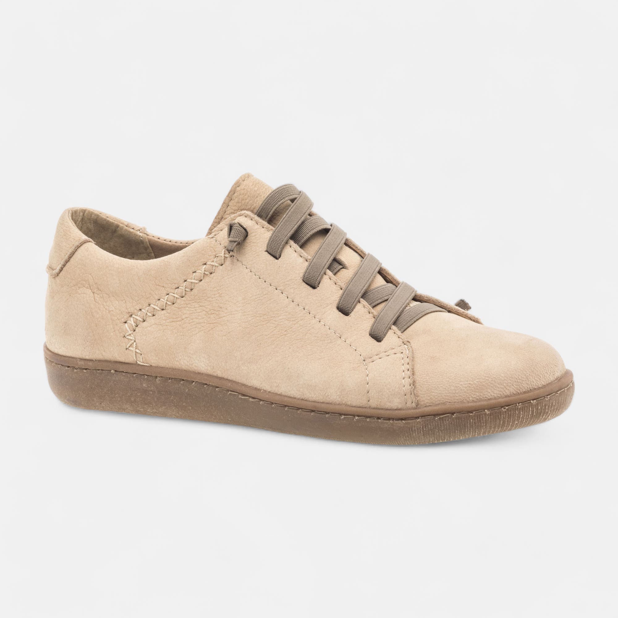 Baskets basses Femme en cuir beige