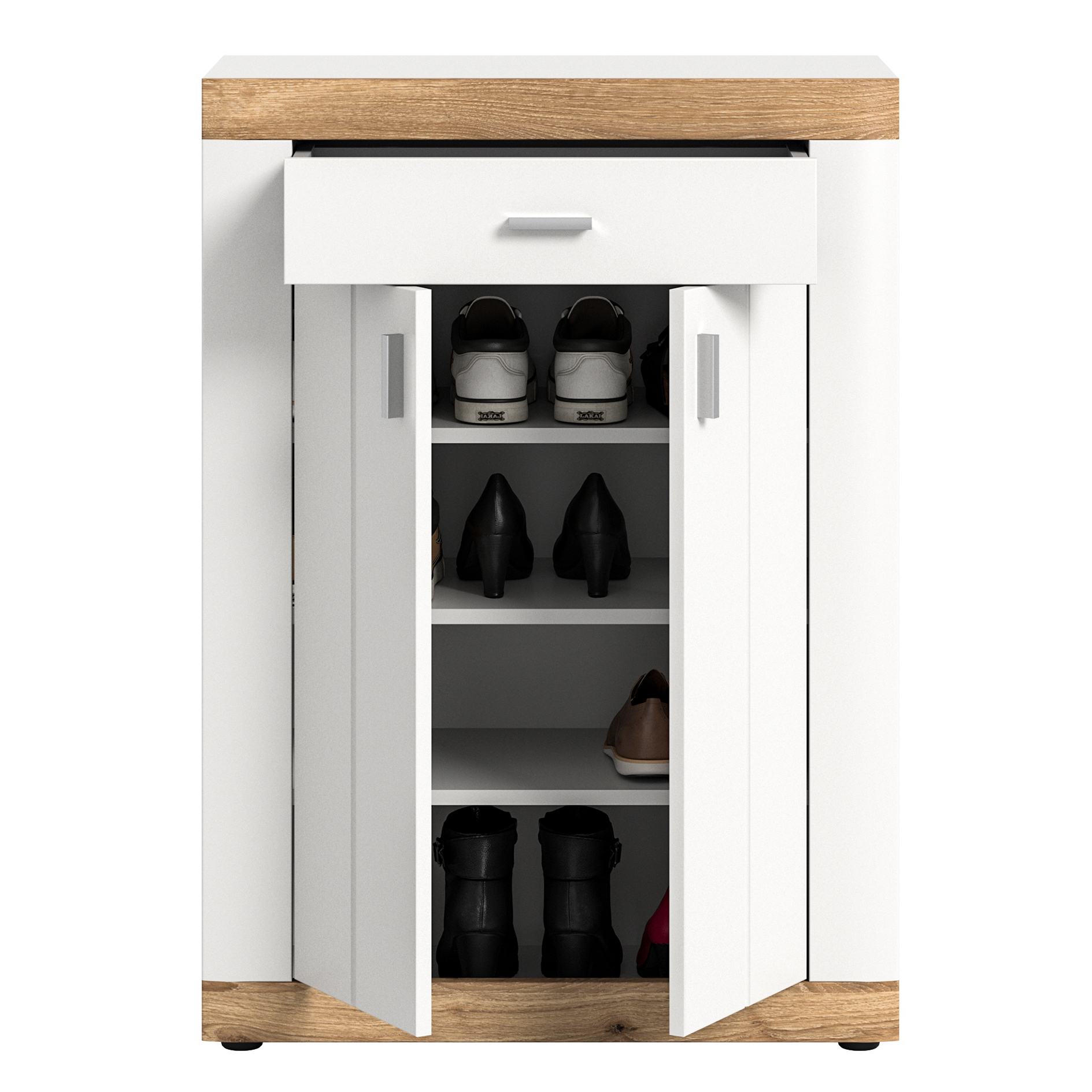 Garderobenkommode LAREDO - weiß - Nox Oak - 73 cm breit