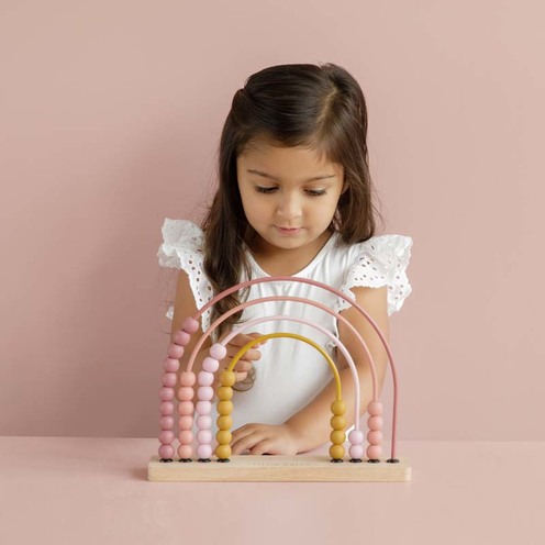Boulier Arc-en-Ciel Rose - LITTLE DUTCH