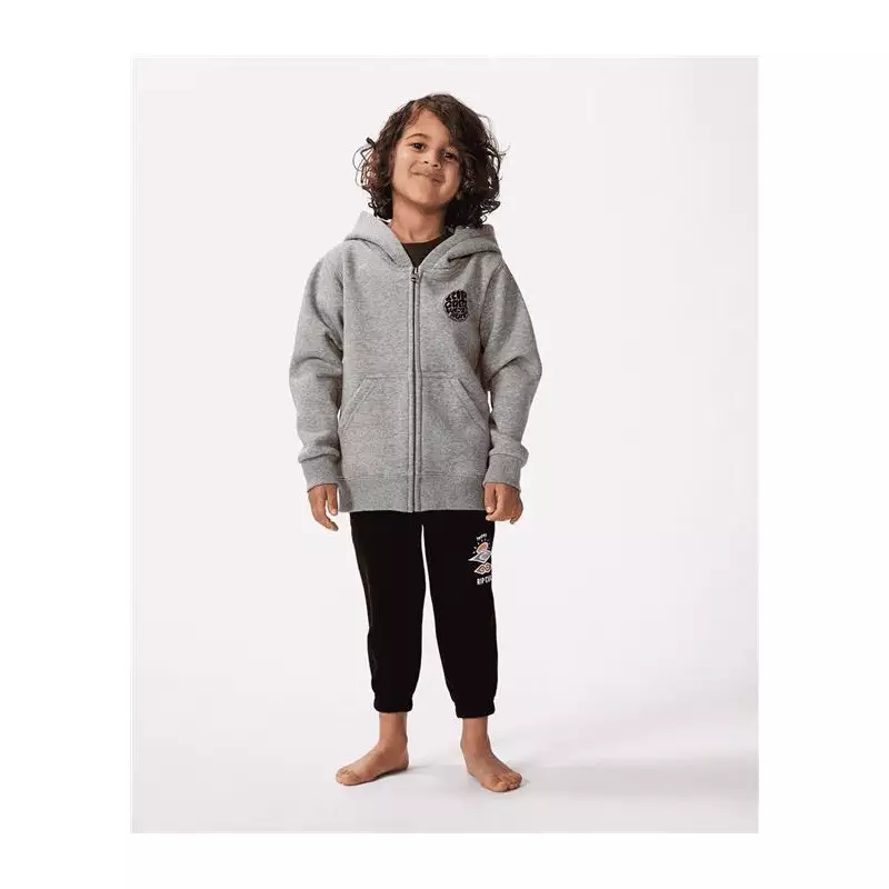 Sweat junior RIPCURL Wetsuit Icon Zip Thru Hood-Boy Grey Marle