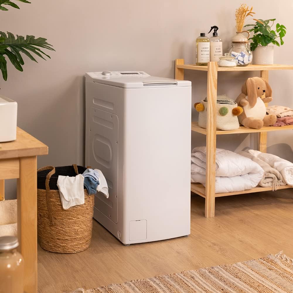 Cecotec Toplader-Waschmaschine 8 kg Bolero DressCode Top Max 80 Inverter A. 1900W, programmierbare 1300 U/min, 16 Programme, niedriger Energieverbrauch, Inverter Plus Motor, Dampfreinigung, DelayStart