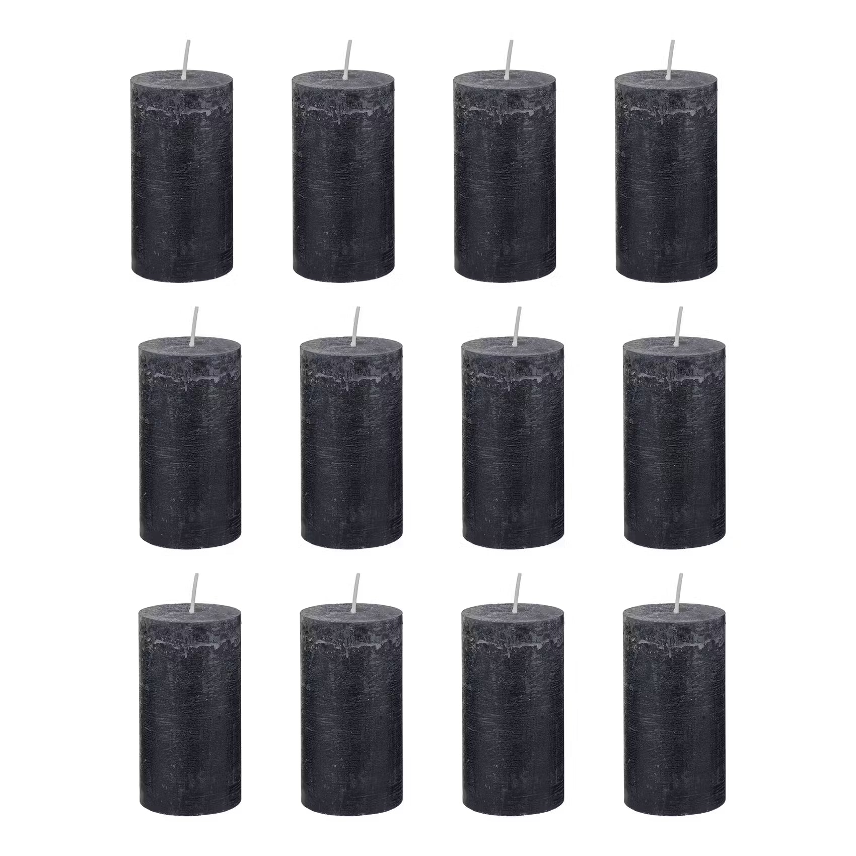 RUSTIC Stumpenkerze 12er-Set
