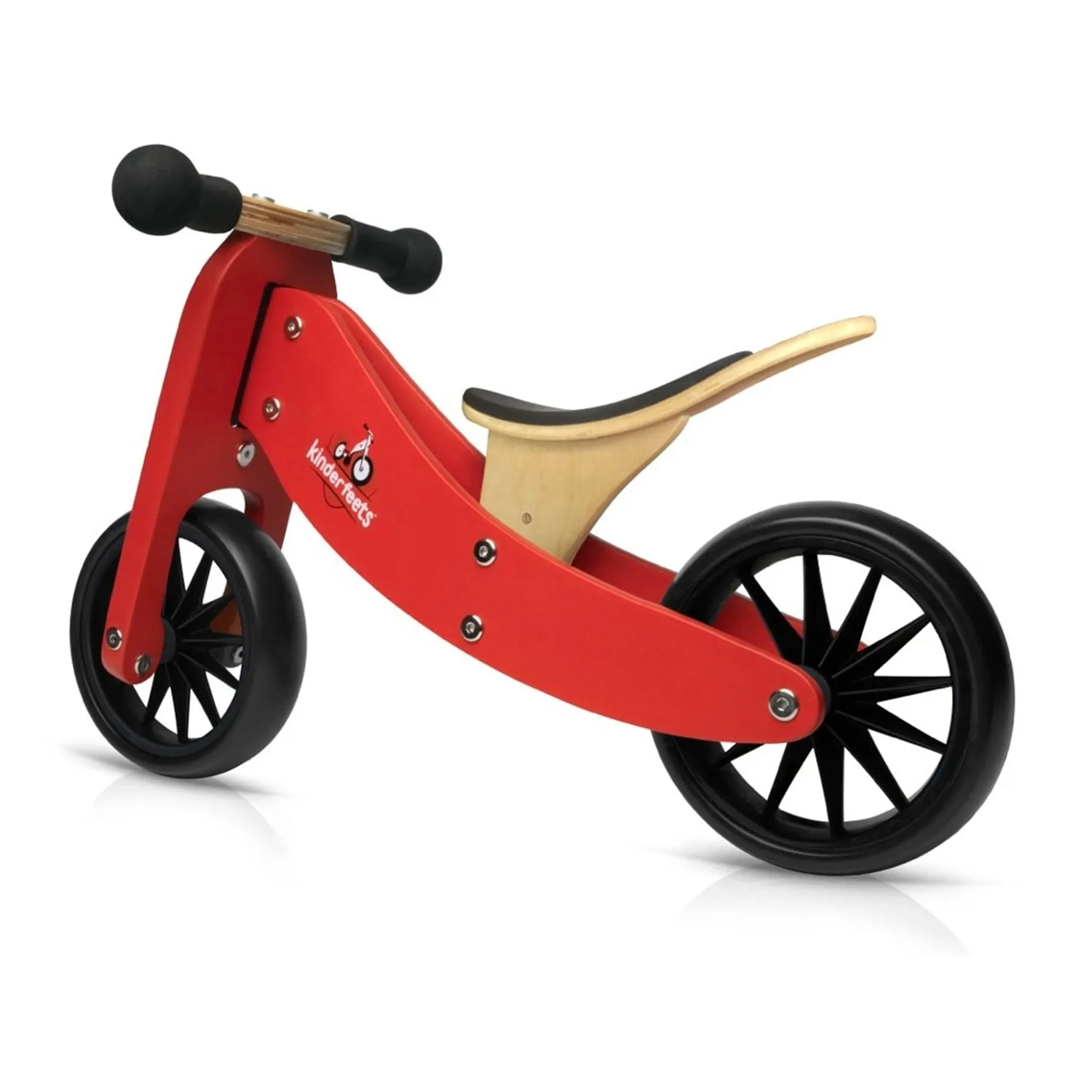 Kinderfeets Vélo d'Équilibre 2 en 1 Tiny Tot - Rouge