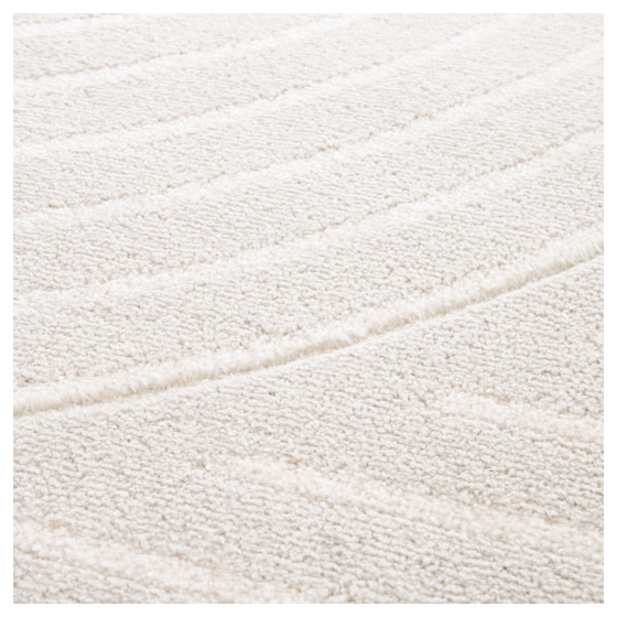 Tapis de salon - circle line - beige et écru - 120 x 170 cm