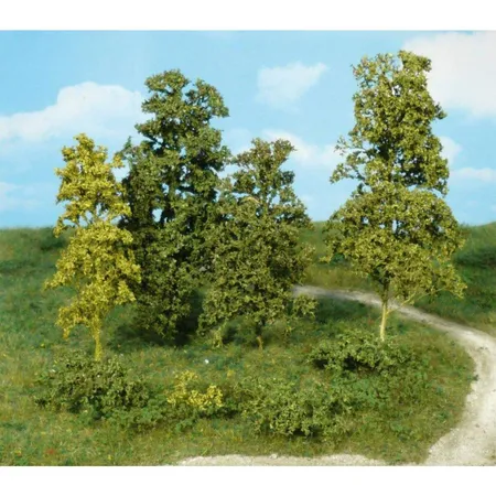 Heki 1672 Blätterbäume und Büsche, 15 Stück dunkelgrün