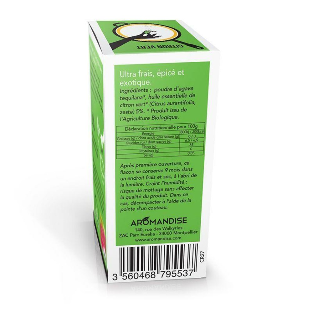 Cristaux d'huiles essentielles - citron vert 10 g