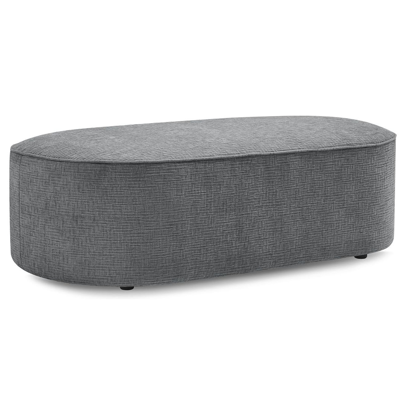 Bobochic Pouf pour canapé modulable Rousseau texturé gris foncé - 140x70x45 cm
