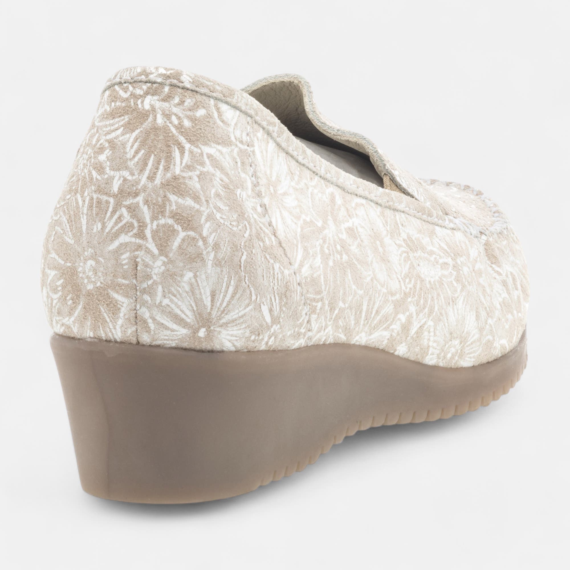 Mocassins pieds sensibles Femme en cuir beige