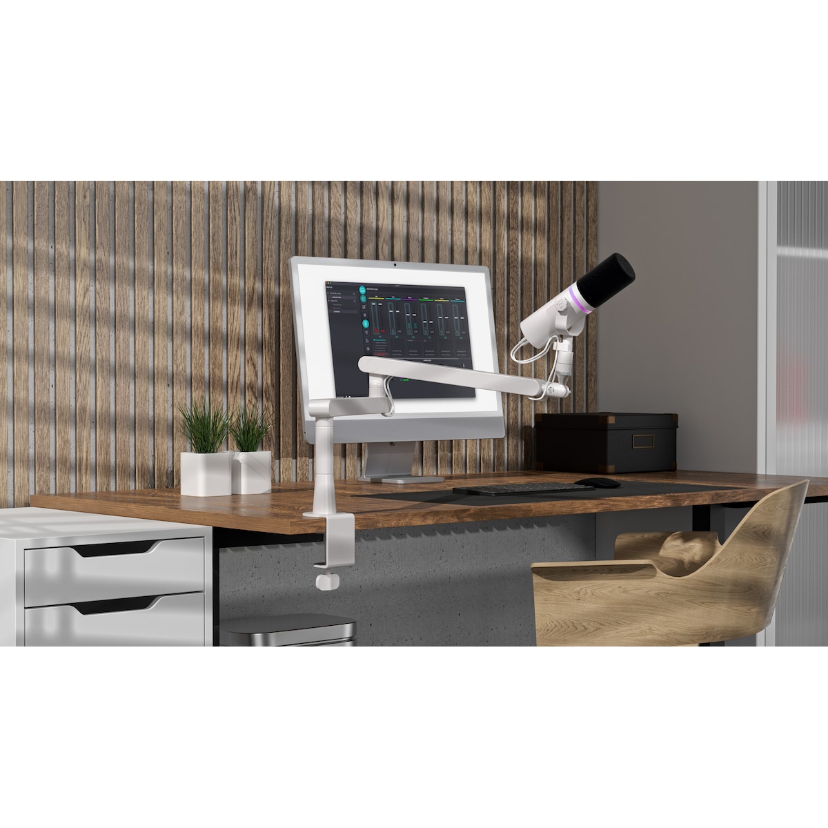 Beacn Low Profile mikrofonarm (hvit)