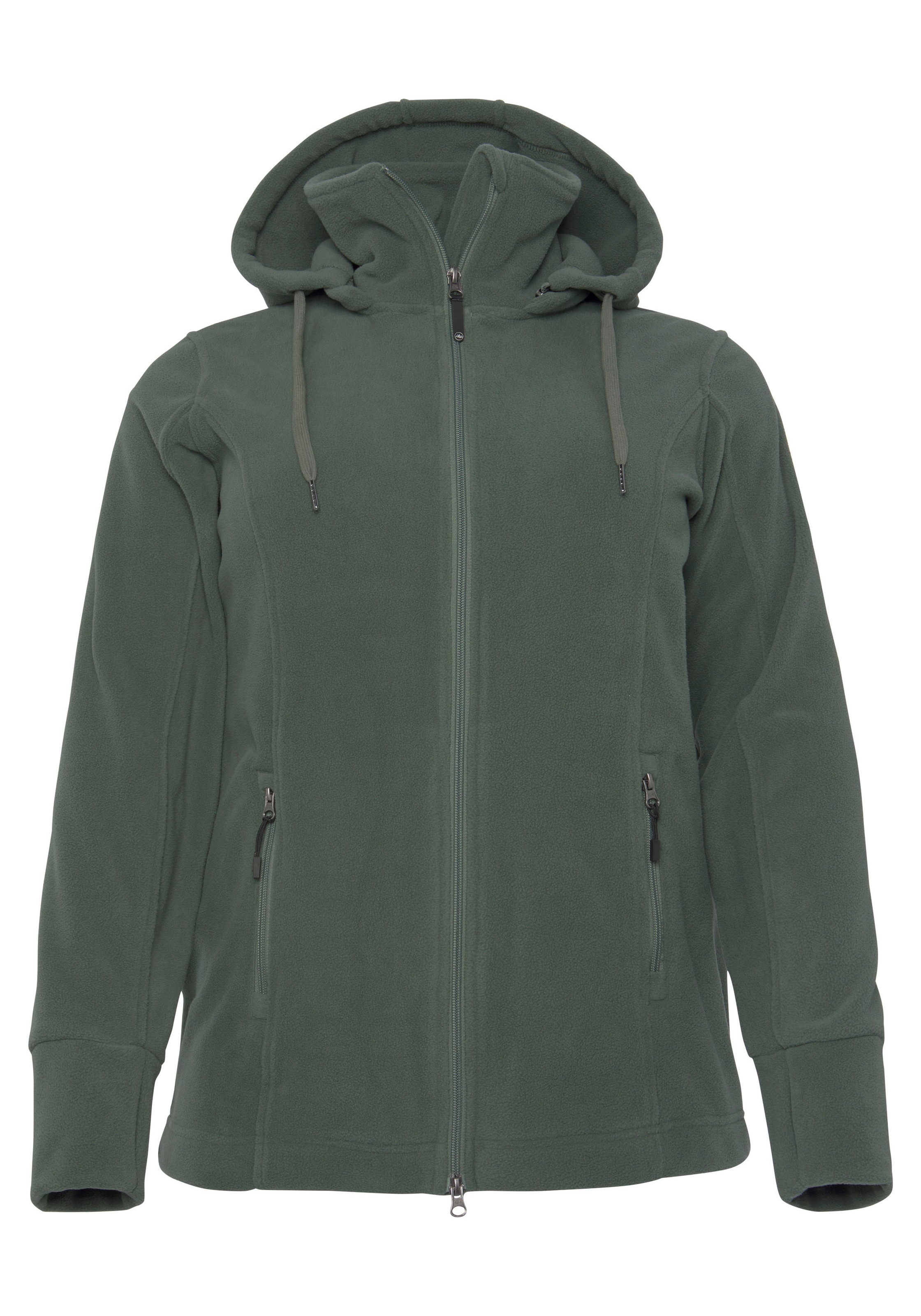 Polarino Fleecejacke mit Kapuze für kalte Tage,  aus Fleece,  sportlicher Stil,  atmungsaktiv