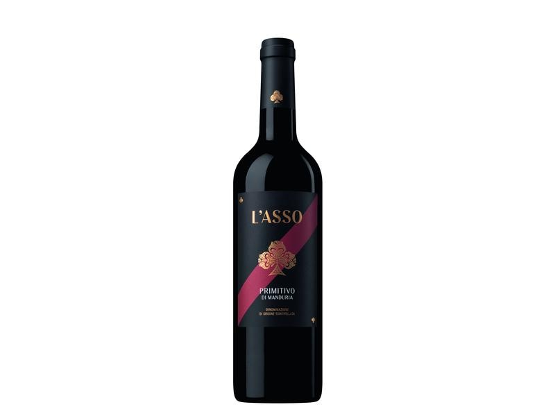 Schuler Weine L'ASSO Primitivo di Manduria DOC 0.75 l Kirschroter Wein mit beerigem Aroma