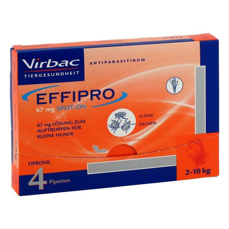 Effipro 67 mg vet. Lösung zum Auftropfen kleine Hunde, 4 St