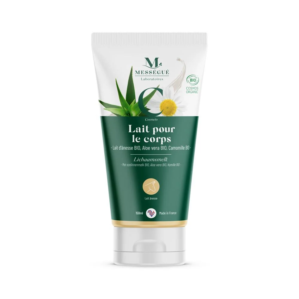 Lait corps certifié bio au lait d'ânesse, tube de 150 ml