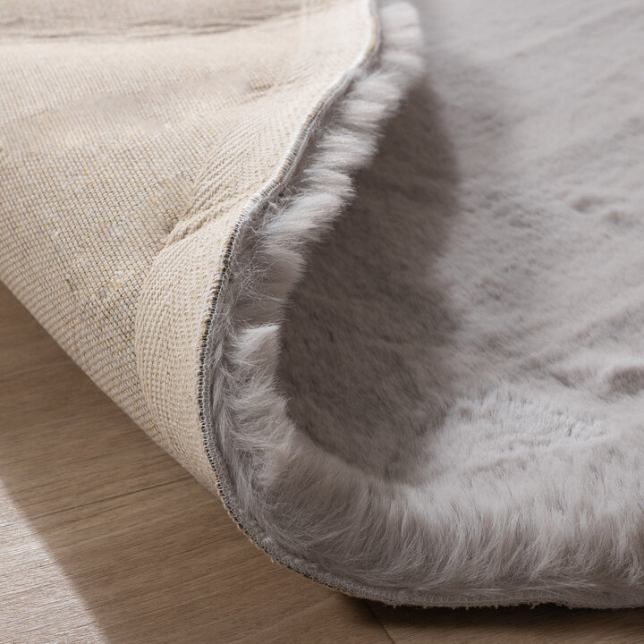 Rond Hoogpolig vloerkleed - Comfy Supreme Grijs