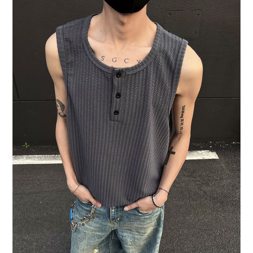 Freehop - Henley Plain Tanktop