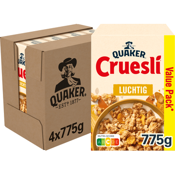 Quaker Cruesli Luchtig Voordeelverpakking 4 x 775 gr