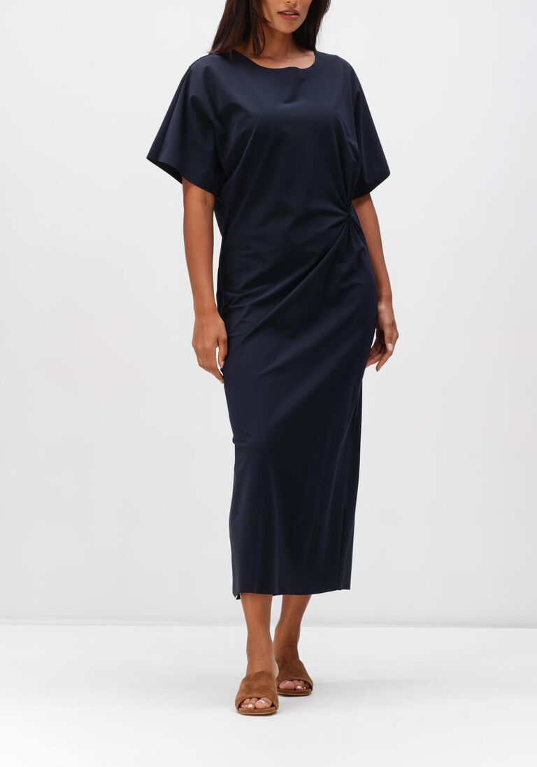 donkerblauwe japan tky midi jurk lyori