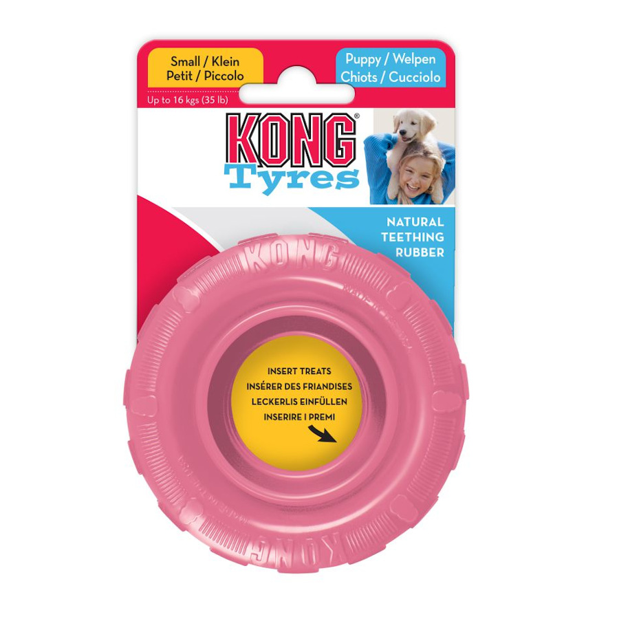 Brinquedo de borracha Kong Tires para filhotes