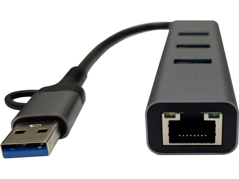 LC-Power LC-HUB-C-multi-9 RJ45-Anschluss für Netzwerkverbindung