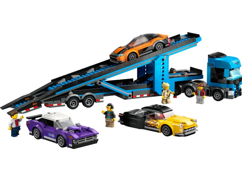 LEGO® City Autotransporter mit Sportwagen 60408 Zugmaschine mit Auflieger und drei coolen Spielzeugautos