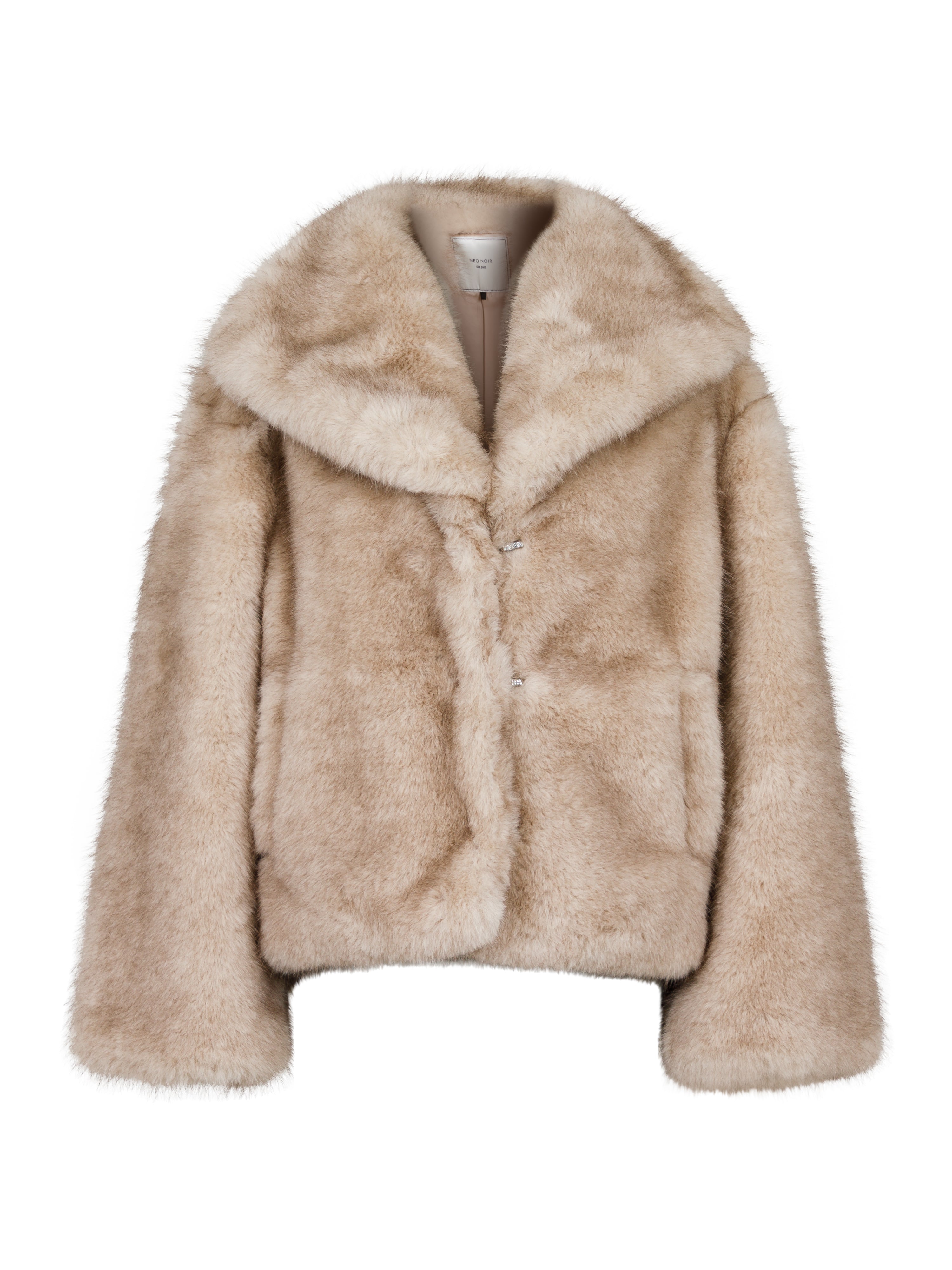 Neo Noir  Stephanie Faux Fur jakke - beige