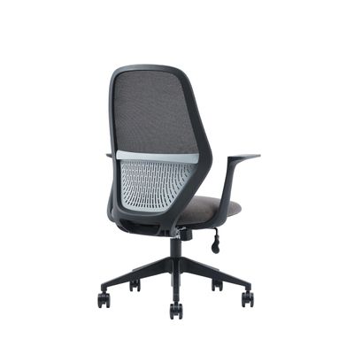 Fauteuil de bureau TIME - accoudoirs fixes noir - gris foncé