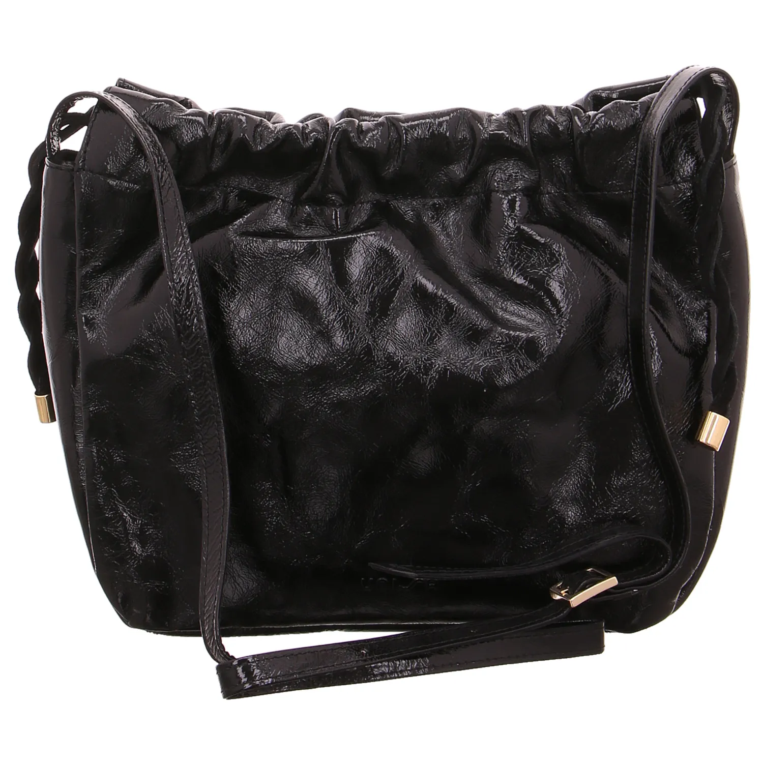 UNISA Beuteltasche Schwarz Leder