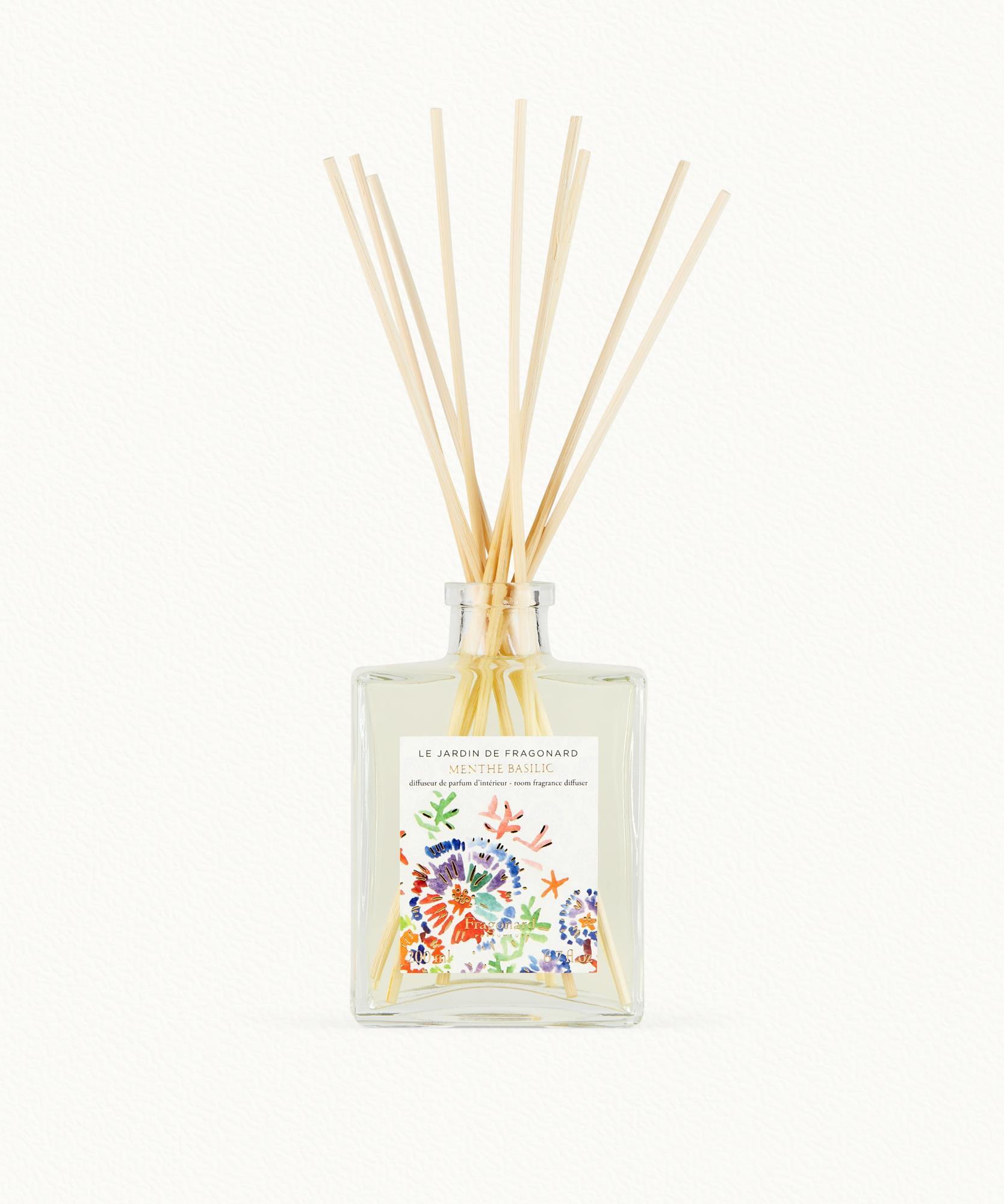 Menthe Basilic  Diffuseur + 10 bâtonnets - flacon 200 ml