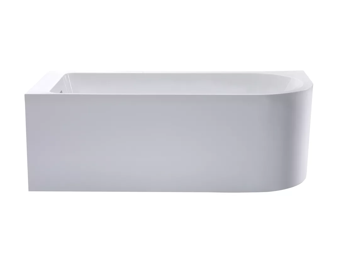 Baignoire d'angle - 201L - 150 x 75 x 58 cm - Blanche - Angle gauche - ANIKA